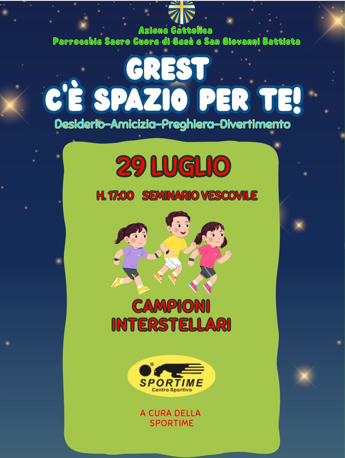 GREST “C’è spazio per te”: il 29 luglio arrivano i Campioni Interstellari